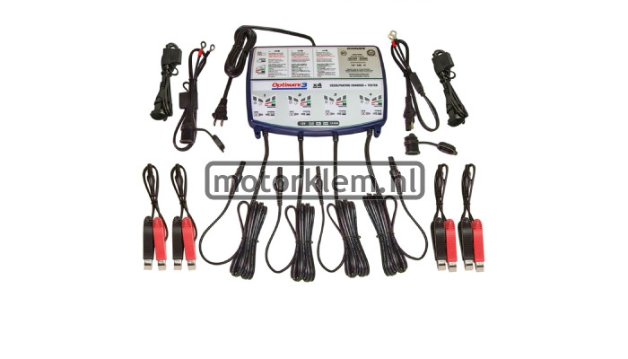 TecMate OptiMATE 3 x 4 Bank motor acculader-00