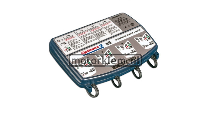 TecMate OptiMATE 3 x 4 Bank motor acculader-00